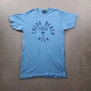 Cocoa Beach Pier Shirt Womens Small Blue Fundy Graphic Apparel Travel Summer Fun